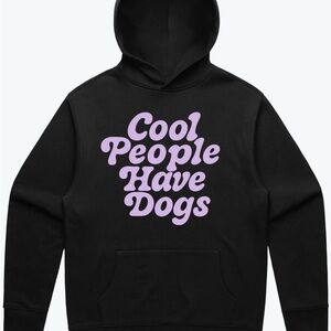 Hooman Threads Cool People Have Dogs Black Hoodie